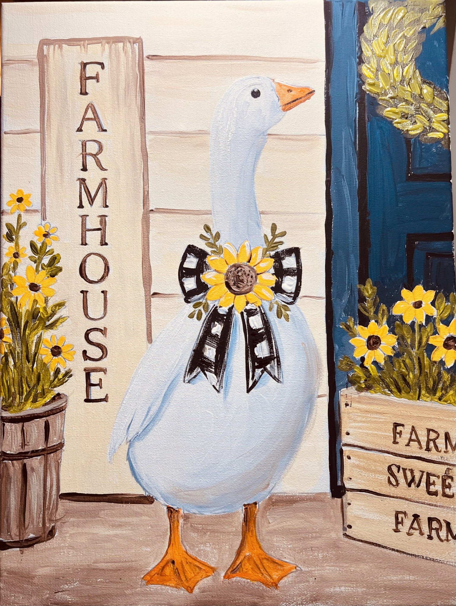 Goosey Greetings Porch Goose